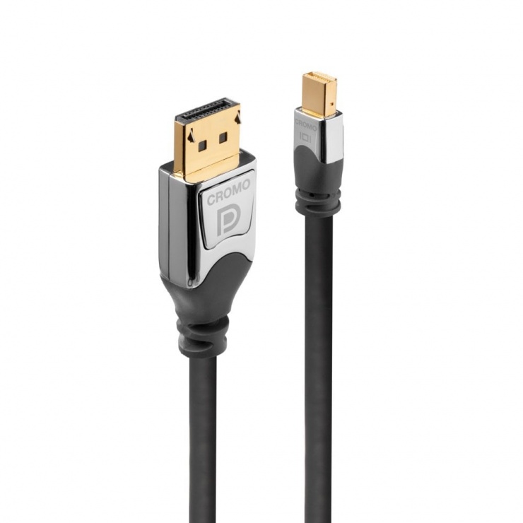 Cablu Mini DisplayPort la DisplayPort CROMO 4K@60Hz v1.2 T-T 2m, Lindy L36312 conectica.ro imagine noua tecomm.ro