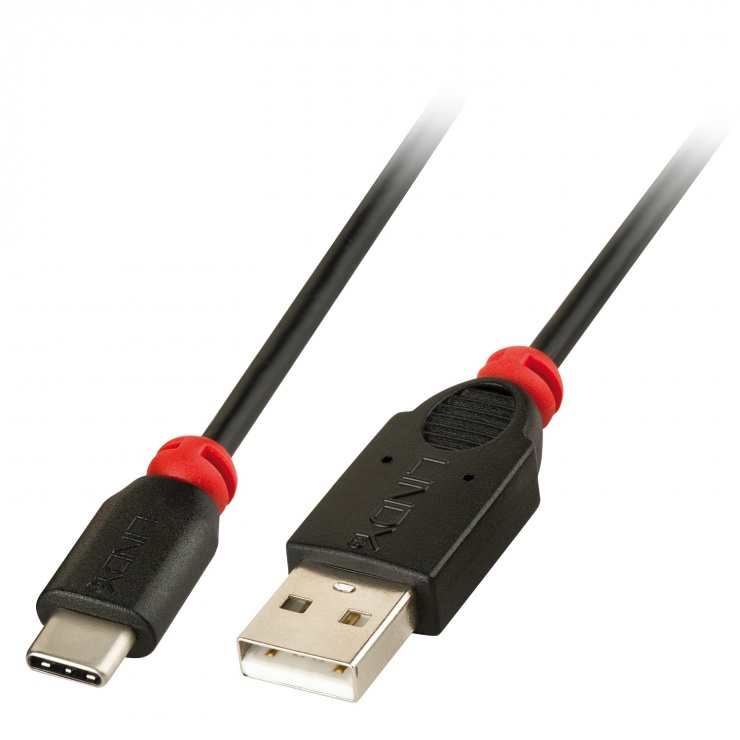 Cablu premium usb 2.0 tip a la tip c t-t 2m negru, lindy l41887