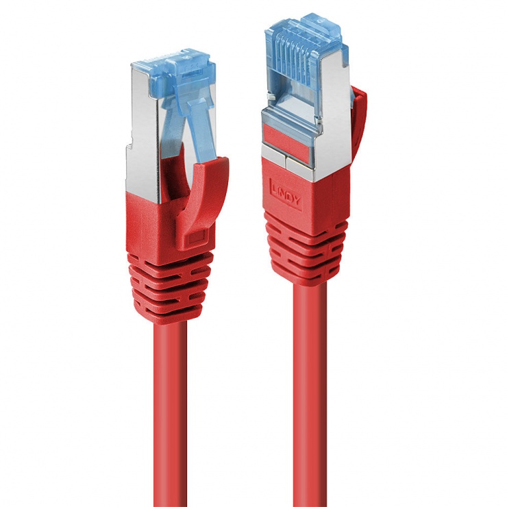 Cablu de retea Cat.6A S/FTP LSZH 30m Rosu, Lindy L47171 30m imagine noua 2022