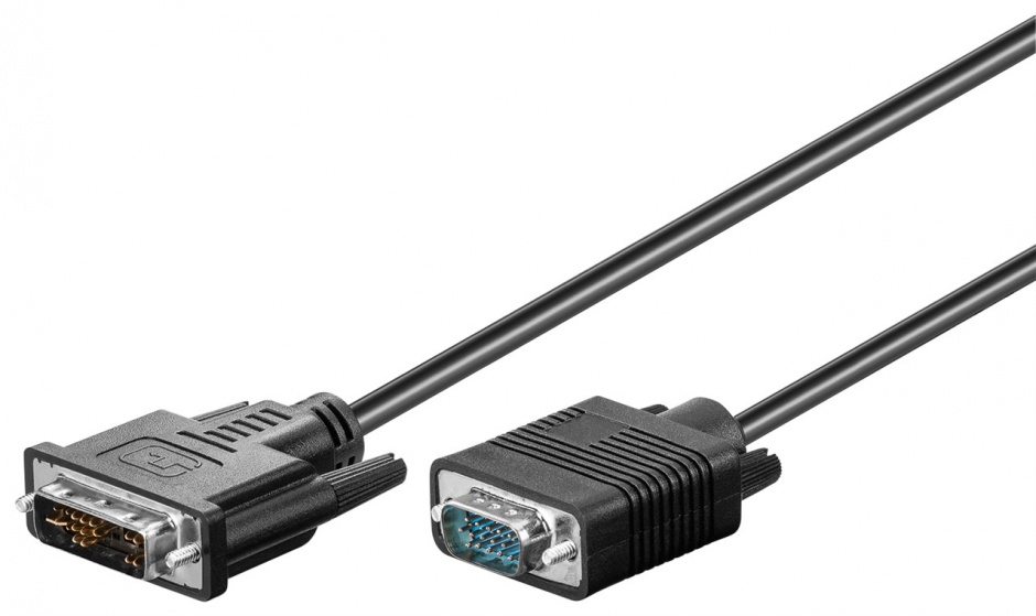 Cablu dvi la vga t-t 5m negru