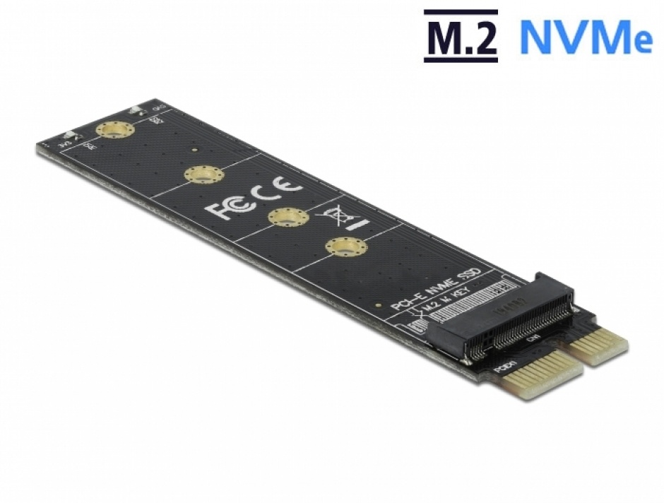 PCI Express la M.2 Key M NVME, Delock 64105 imagine noua