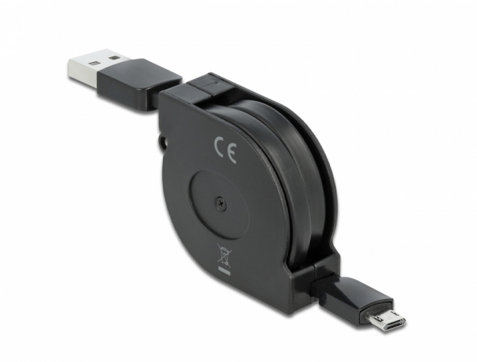 Cablu de date si incarcare USB-A la Apple Lightning MFI unghi 180 grade 2m, Nedis GCTB39300AL20 imagine noua 2