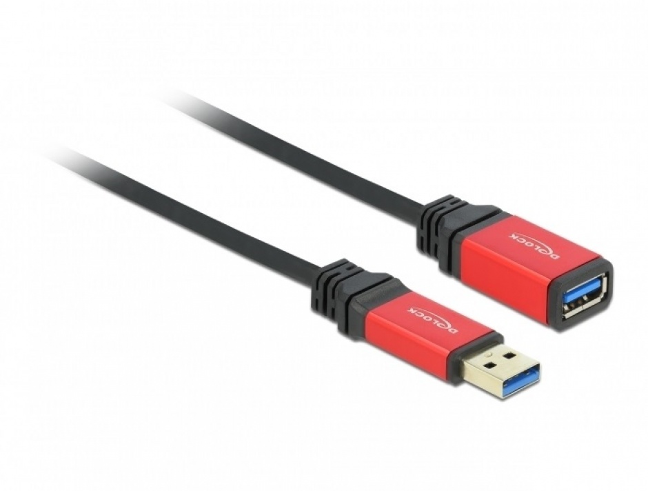 Cablu prelungitor USB 3.0 T-M 1m Premium, Delock 82752 3.0