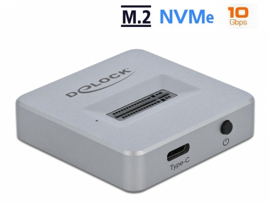 Docking station USB 3.1-C pentru SSD M.2 NVMe PCIe, Delock 64000 (SSD) imagine noua 2022