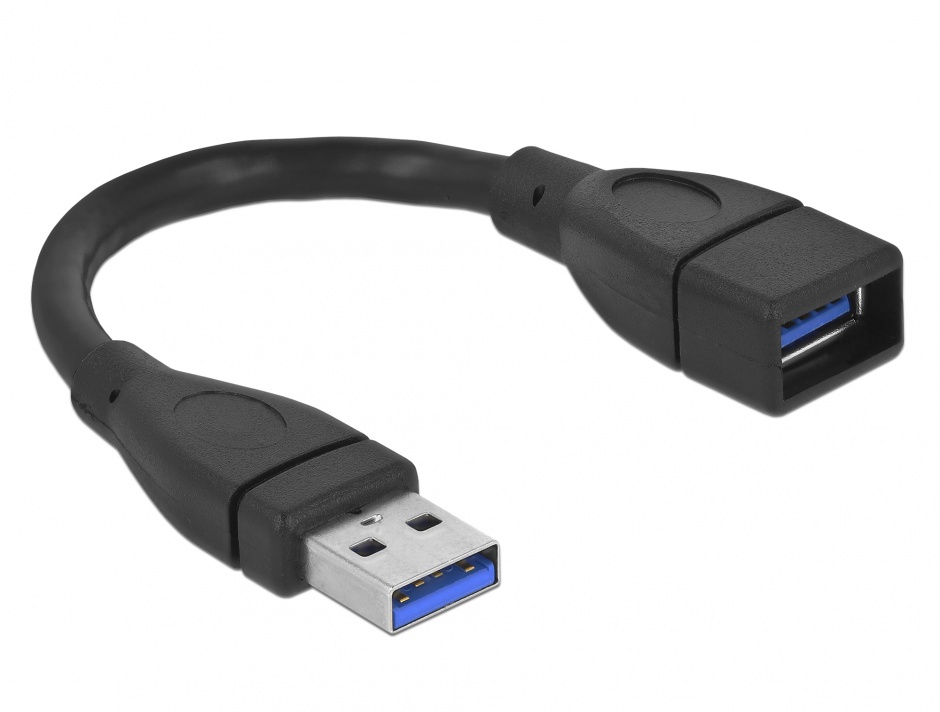 Cablu prelungitor USB 3.0 T-M 15cm, Delock 82776 conectica.ro