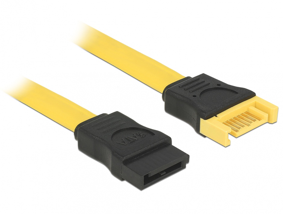 Cablu prelungitor SATA III 6 Gb/s date T-M 30cm, Delock 82855 conectica.ro