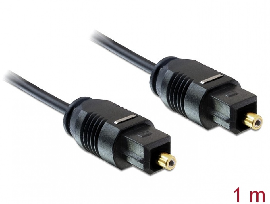 Cablu optic Toslink T-T 1M, Delock 82879 conectica.ro imagine noua 2022