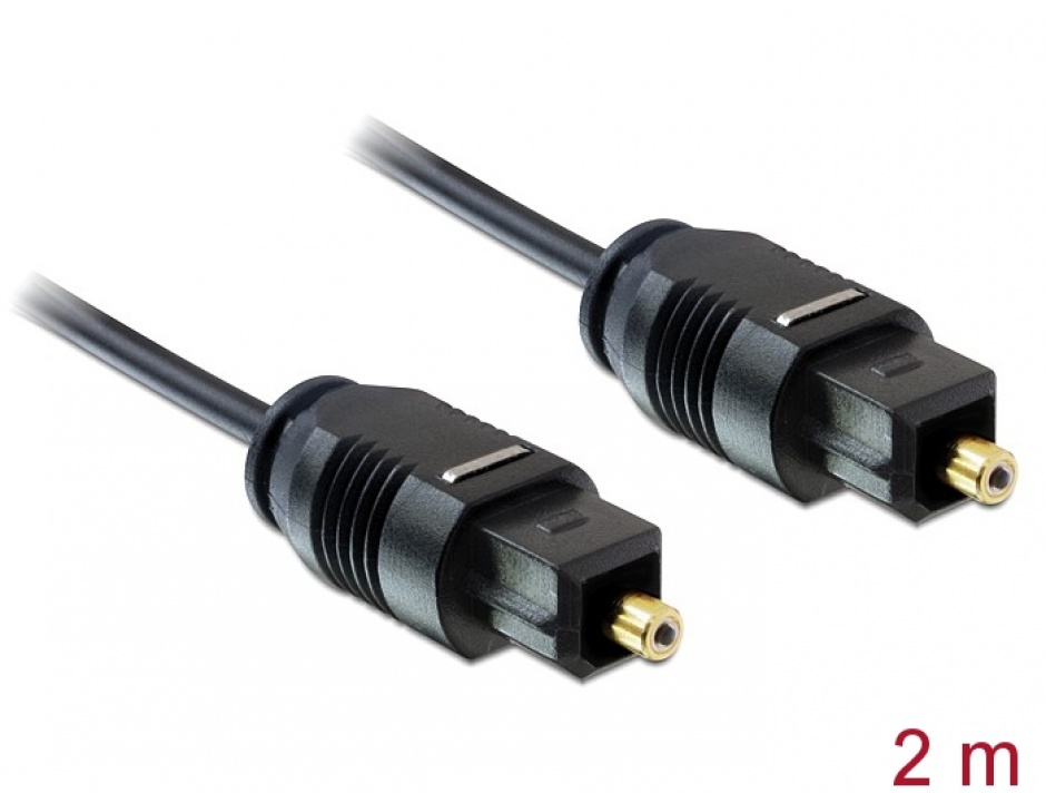 Cablu optic Toslink T-T 2M, Delock 82880 conectica.ro imagine noua 2022