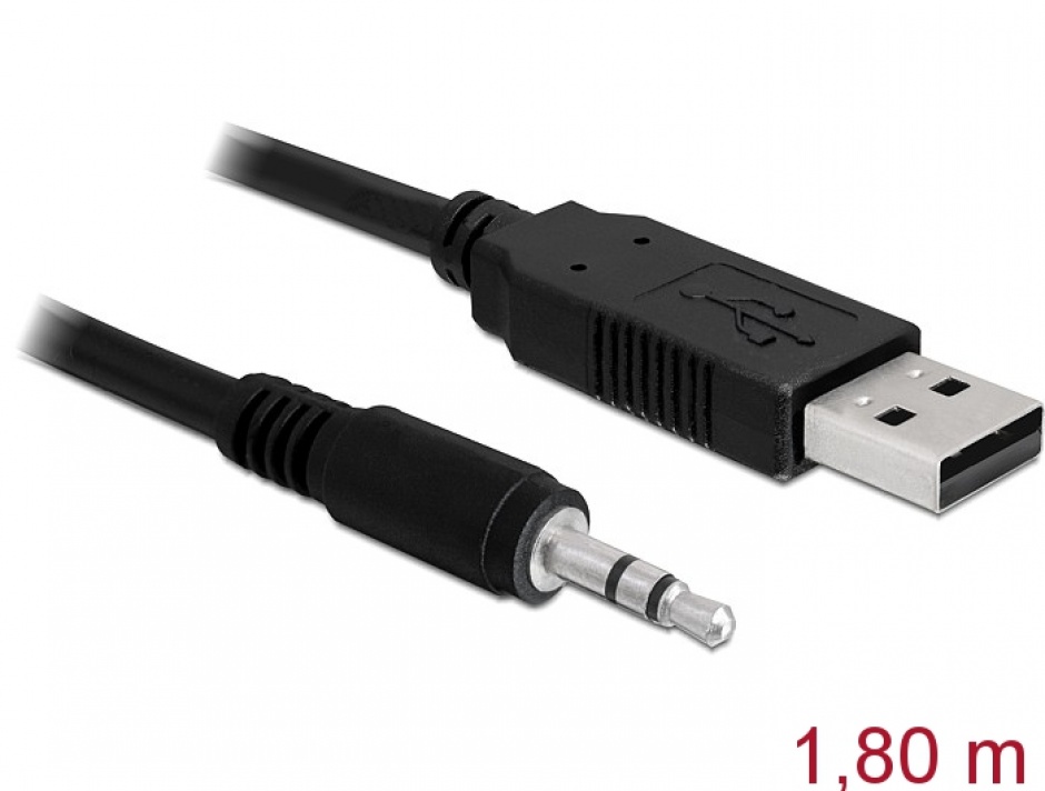 Cablu USB la Serial TTL 3.5 jack 1.8 m (5 V), Delock 83115 imagine noua