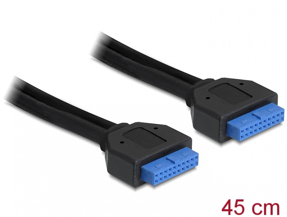 Cablu USB 3.0 pin header M-M 45cm, Delock 83124 conectica.ro