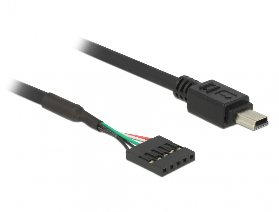 Cablu USB 2.0 pin header la USB mini M-T 30 cm, Delock 83170 conectica.ro