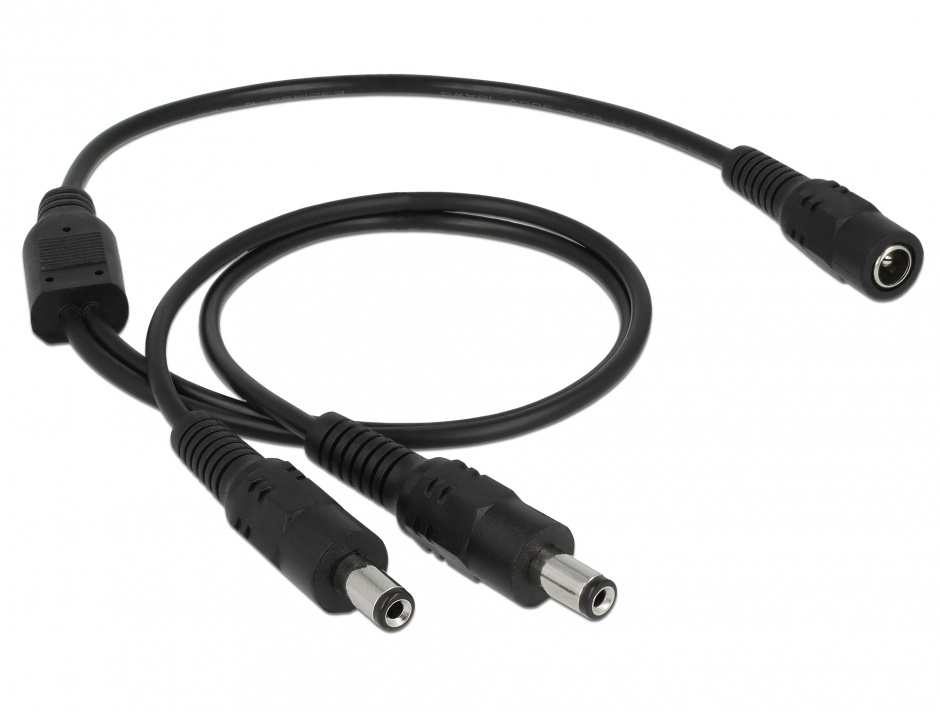 Cablu de alimentare 2 x DC 5.5 x 2.1 mm la 1 x 5.5 x 2.1 mm T-M, Delock 83286 conectica.ro