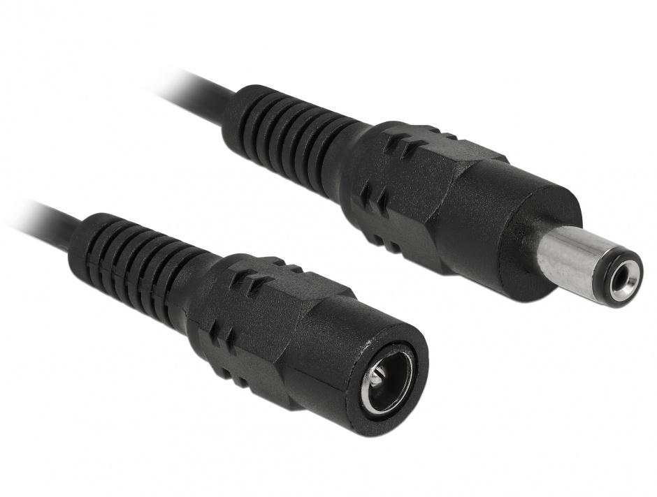 Cablu prelungitor DC 5.5 x 2.1 mm T-M 0.5m, Delock 83290 conectica.ro