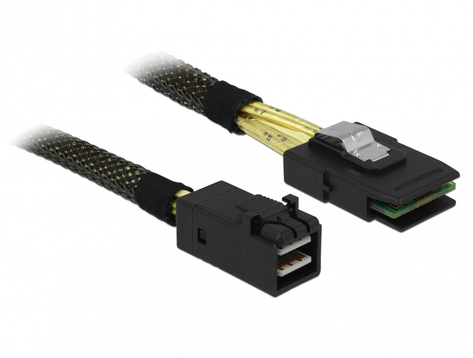 Cablu Mini SAS HD SFF-8643 la Mini SAS SFF-8087 50cm, Delock 83388 conectica.ro