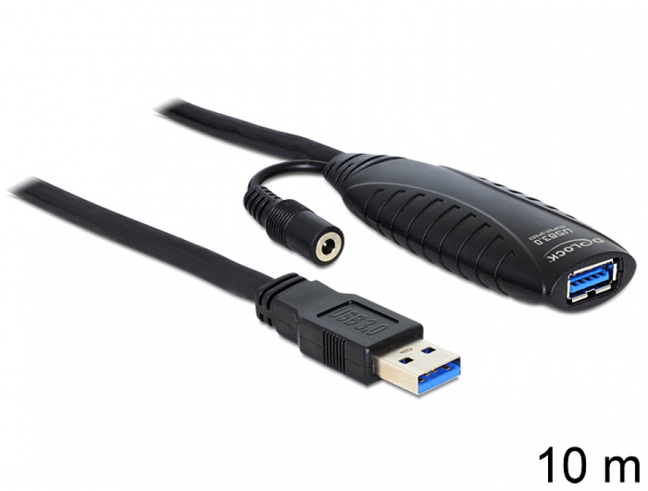 Cablu prelungitor activ USB 3.0 M-T 10m, Delock 83415 10m