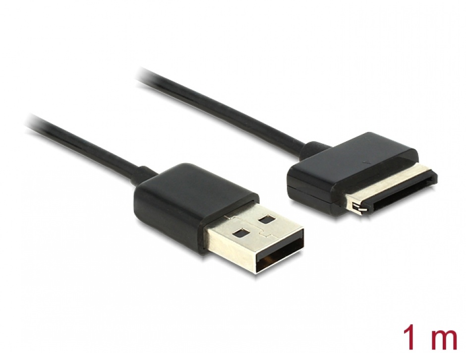 Cablu USB 2.0 date si alimentare tableta ASUS Eee Pad Negru 1m, Delock 83451 1m