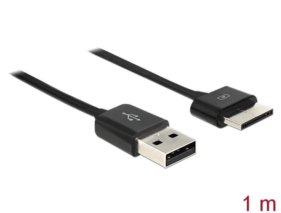 Cablu USB 2.0 date si alimentare tableta ASUS Eee Pad 36 pini 1m Negru, Delock 83555 conectica.ro