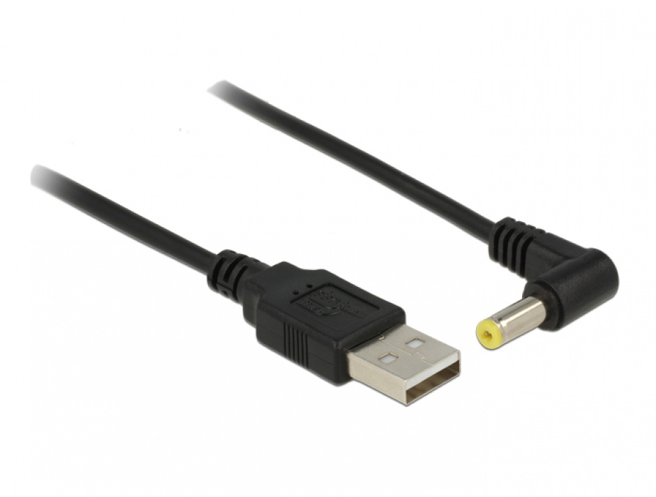 Cablu de alimentare usb la dc 4.75 x 1.7 mm 90 grade 1.5m, delock 83576