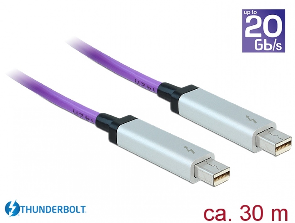 Cablu thunderbolt 2 optic t-t 30m mov, delock 83608