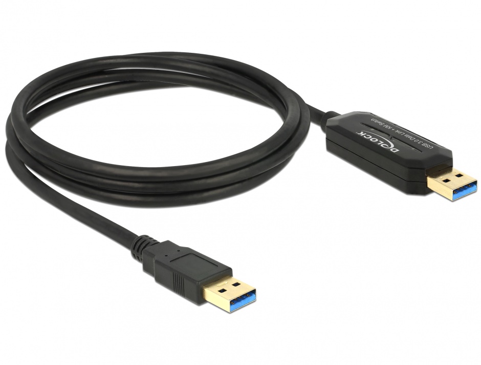 Cablu Data Link + KM Switch USB 3.0-A 1.5m T-T, Delock 83647 imagine noua