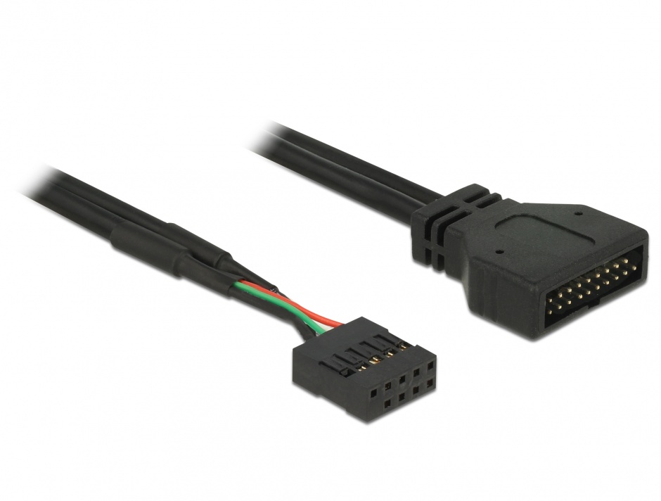 Cablu pin header USB 2.0 la USB 3.0 M-T 45cm, Delock 83776 conectica.ro