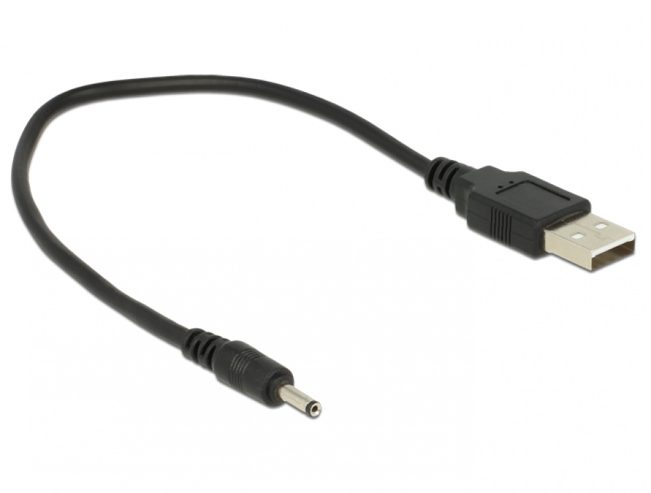 Cablu de alimentare USB la DC 3.0 x 1.1 mm 27 cm, Delock 83793 conectica.ro imagine noua 2022