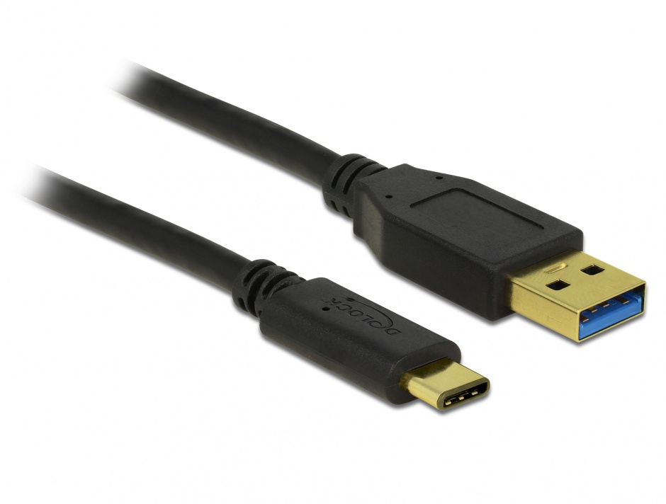Cablu USB 3.1-A (host) la USB tip C (device) T-T 0.5m, Delock 83869 conectica.ro