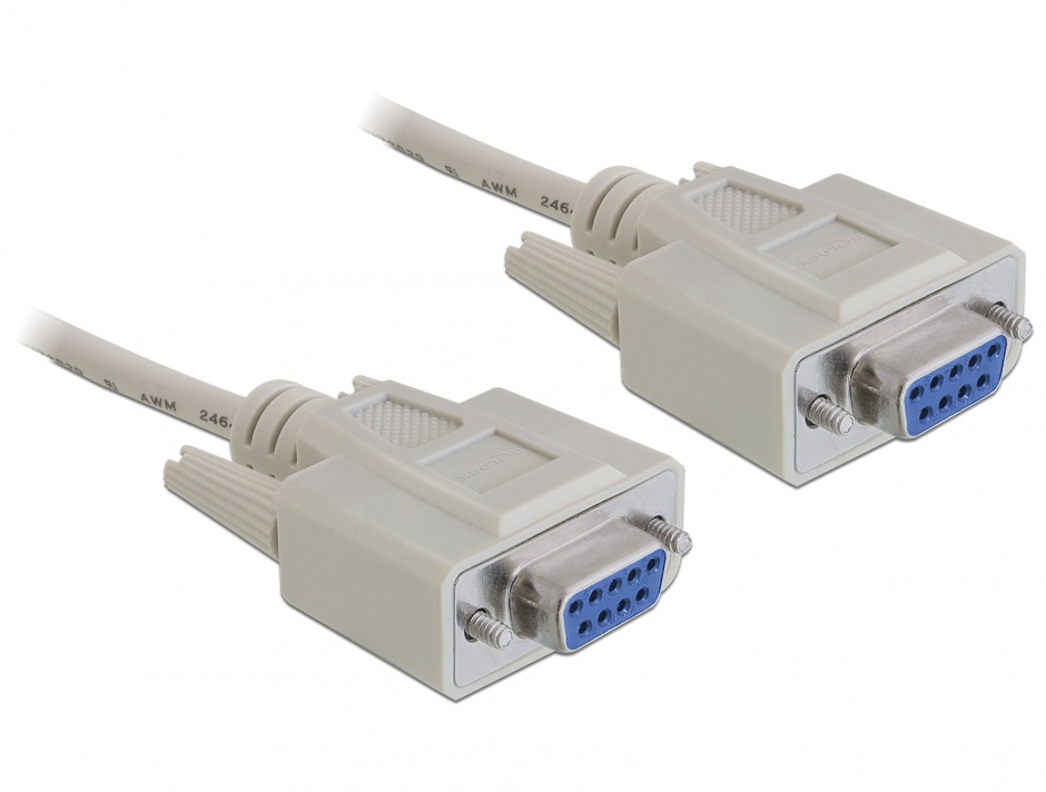 Cablu serial nullmodem DB9 M-M 5m, Delock 84250 conectica.ro