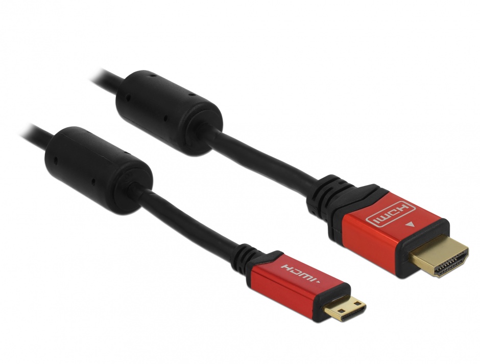 Cablu HDMI la mini HDMI-C 4K Premium 3m, Delock 84337 3m