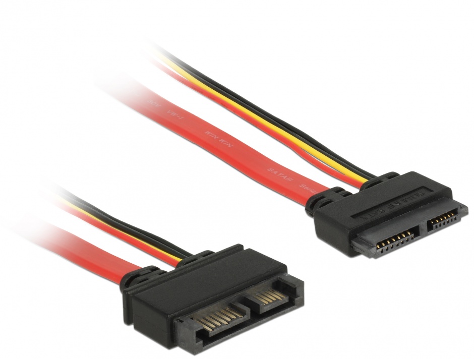 Cablu prelungitor Slim SATA 13 pini T-M 30cm, Delock 84374 conectica.ro