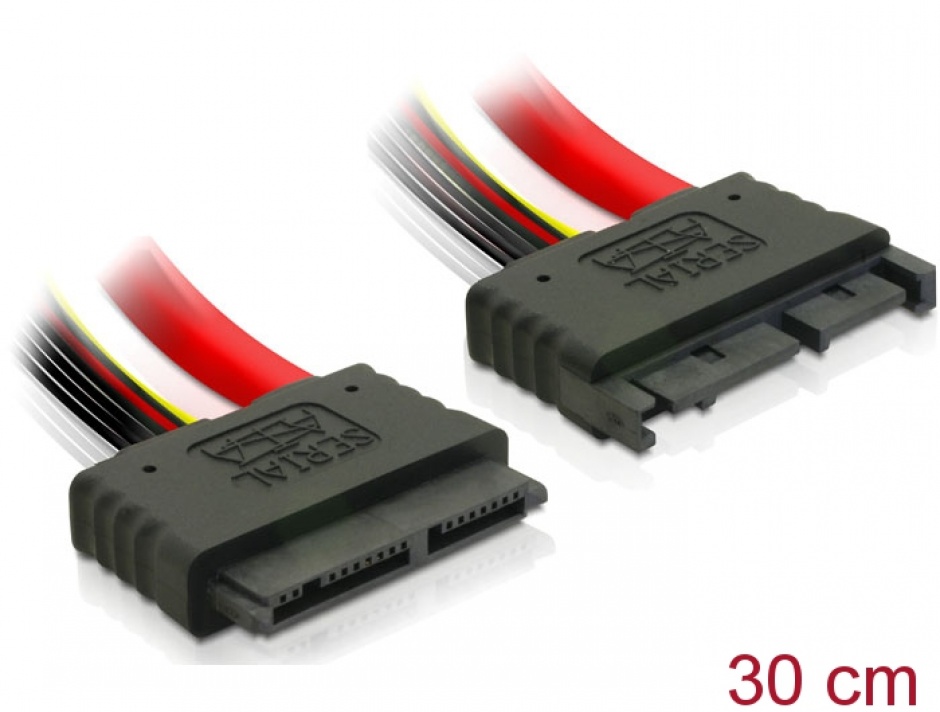 Cablu prelungitor micro SATA 16 pini T-M 30cm, Delock 84385 conectica.ro