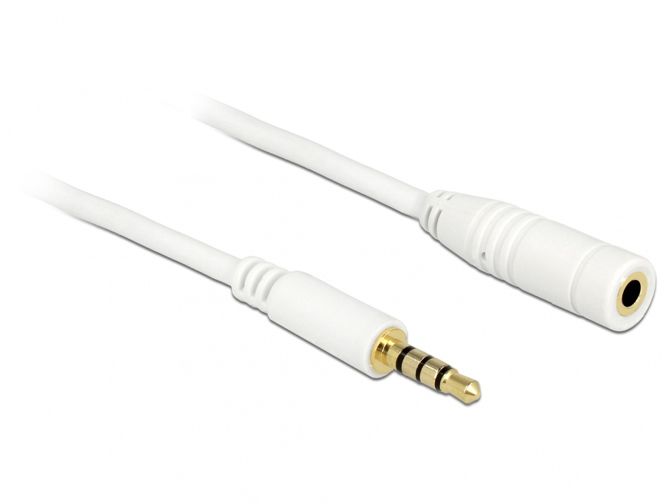 Cablu prelungitor audio jack 3.5mm 4 pini T-M 3m, Delock 84483 conectica.ro