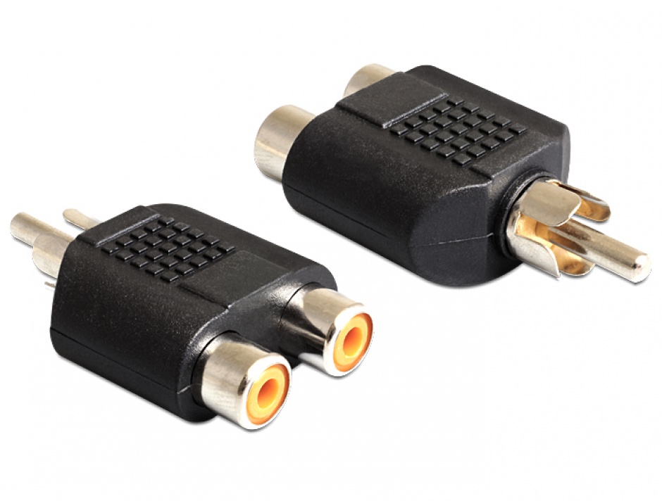 Adaptor 2 x rca la 1 x rca m-t, delock 84499