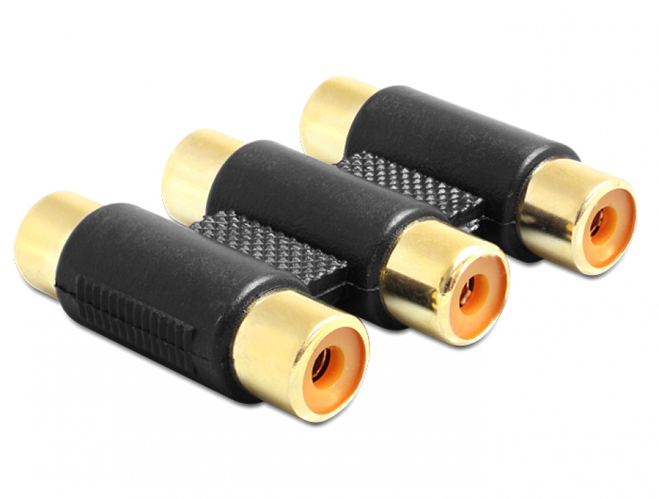 Adaptor 3 x rca m-m, delock 84500