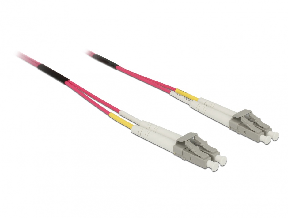 Cablu fibra optica LC- LC Multimode OM4 1m, Delock 84640 imagine noua