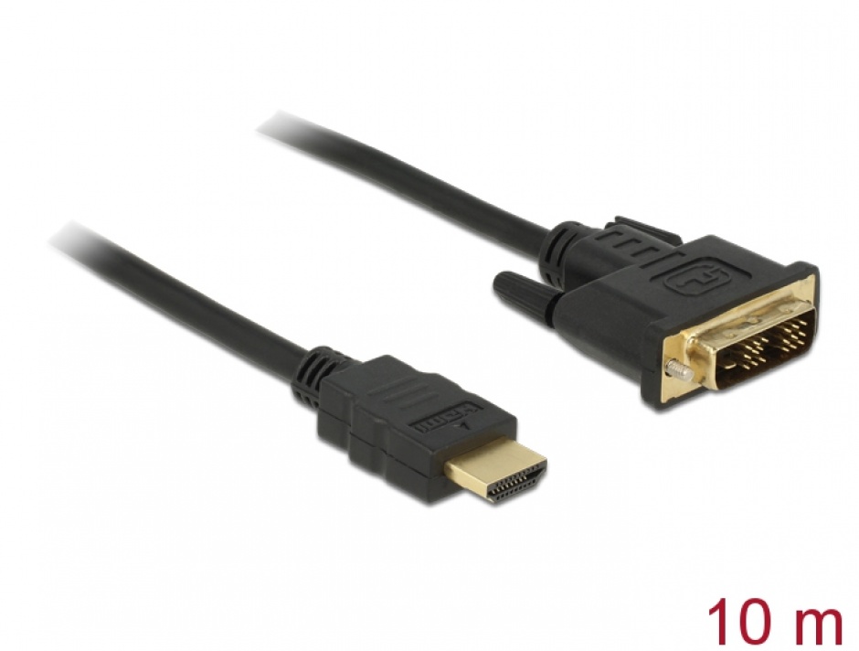 Cablu HDMI la DVI T-T 10 m, Delock 84673