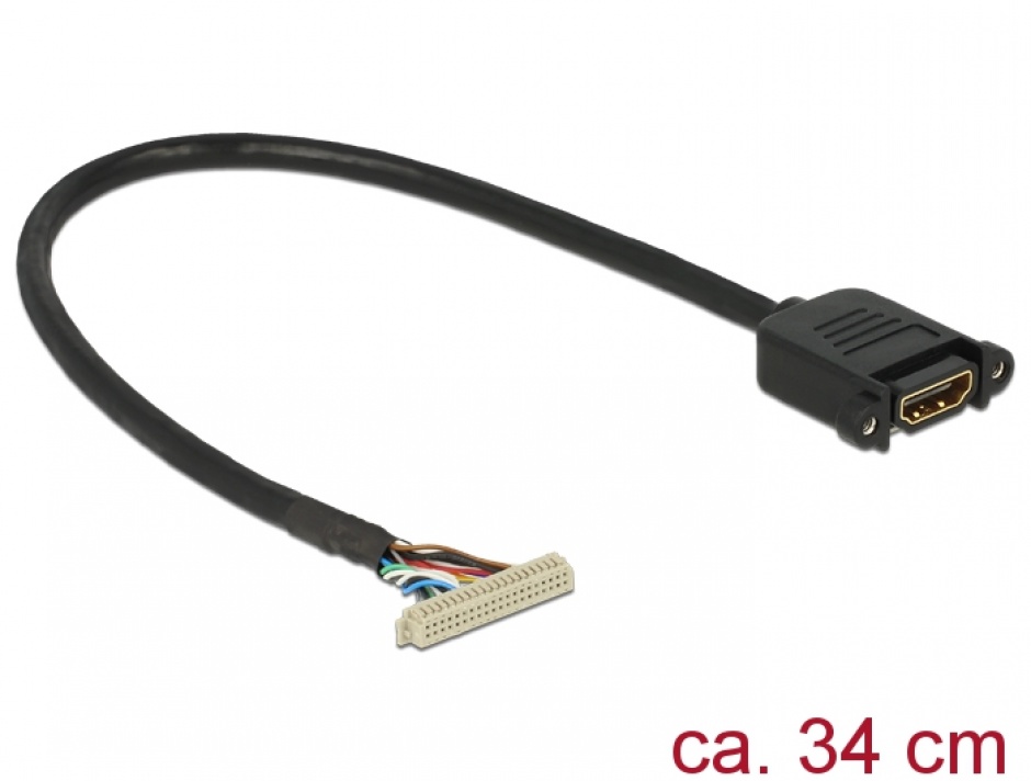 Cablu de conectare 40 pini 1.25 mm la 1 x HDMI pentru 95255/95256, Delock 84711 imagine noua