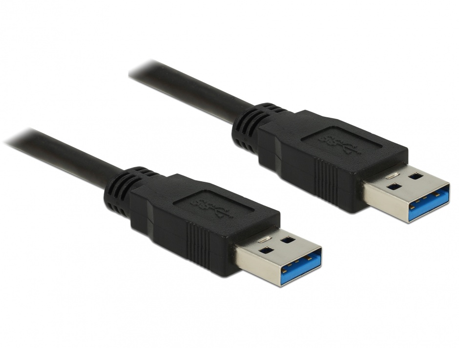 Cablu USB 3.0 T-T 5m Negru, Delock 85064 imagine noua
