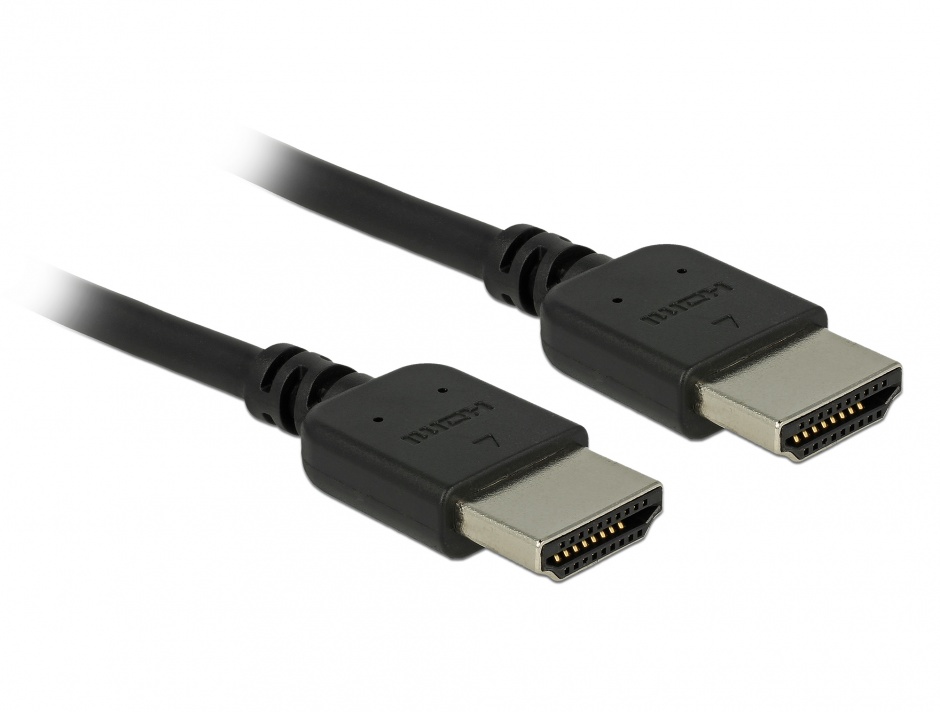 Cablu HDMI Premium Certificat 4K 60Hz 1.5m T-T Negru, Delock 85216 imagine noua