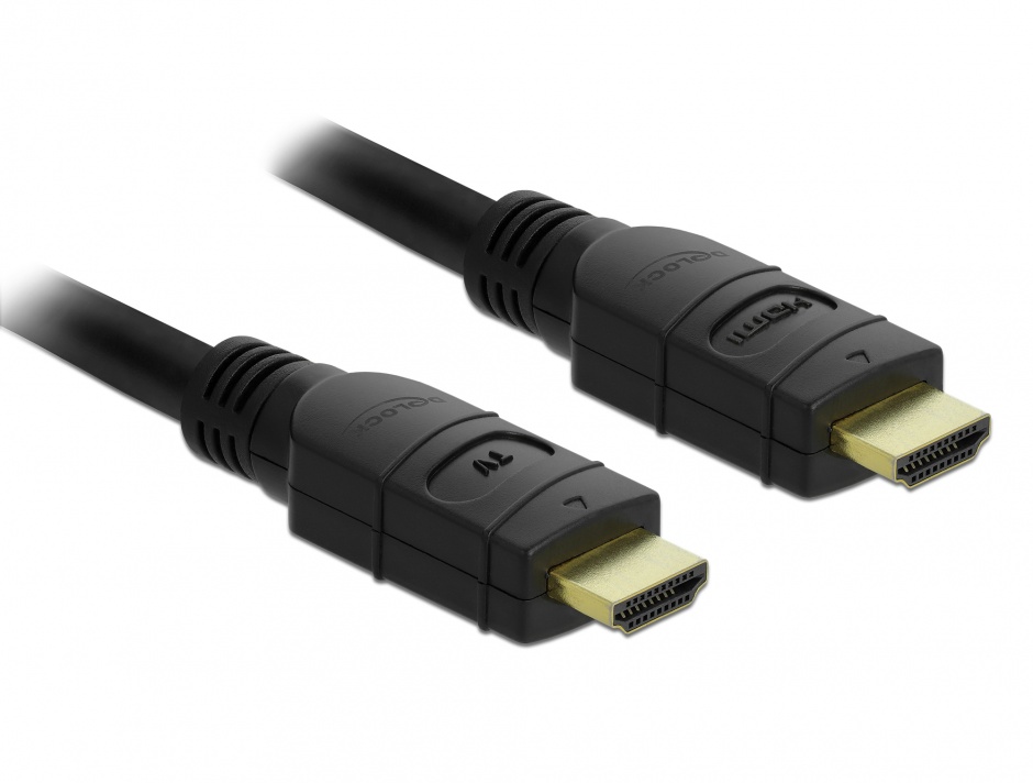 Cablu activ HDMI 4K60Hz T-T 10m Negru, Delock 85284 conectica.ro