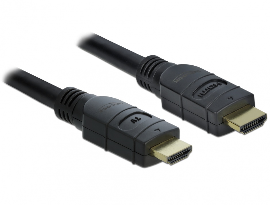 Cablu activ HDMI 4K60Hz T-T 15m Negru, Delock 85285 15m