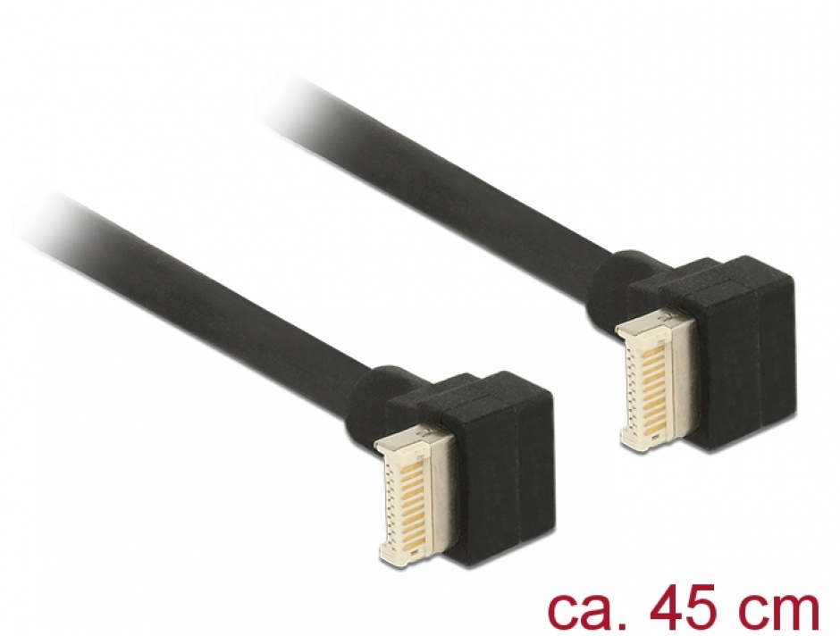 Cablu USB 3.1 Gen 2 key B 20 pini T-T 45cm Negru, Delock 85328 imagine noua