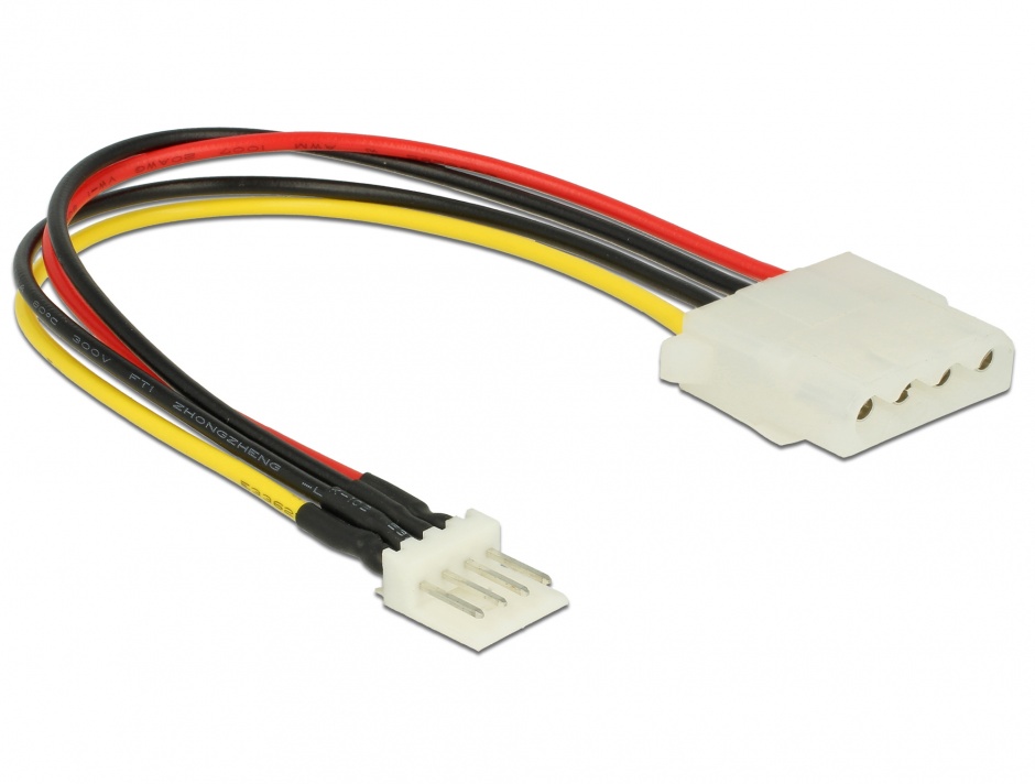 Cablu de alimentare Floppy 4 pini la Molex T-M 15cm, Delock 85456 conectica.ro