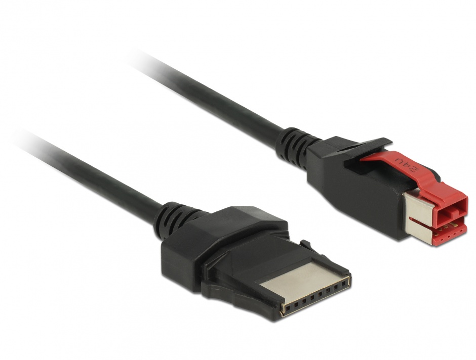 Cablu PoweredUSB 24 V la 8 pini 1m pentru POS/terminale, Delock 85477 imagine noua