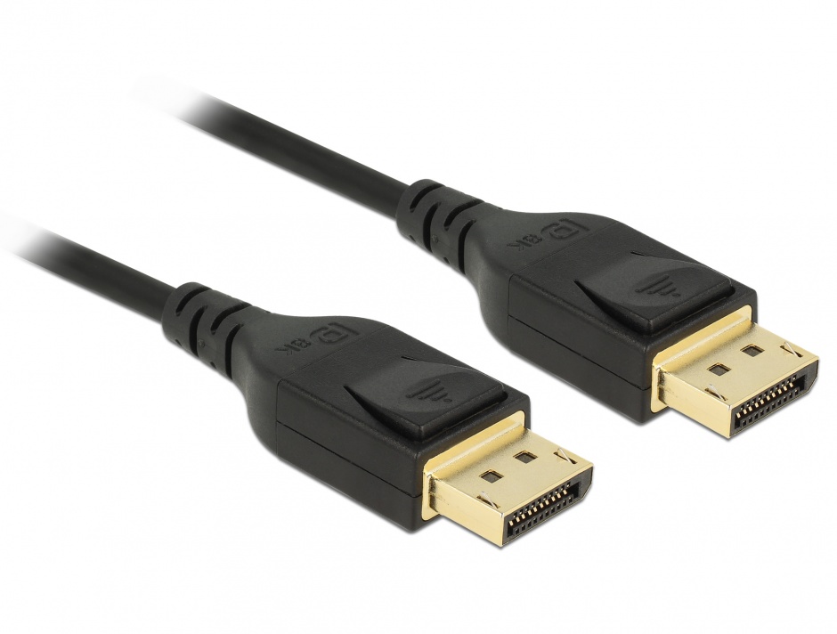 Cablu Displayport 8K / 4K@ 240Hz (DP 8K certificat) T-T 1m Negru, Delock 85658 imagine noua