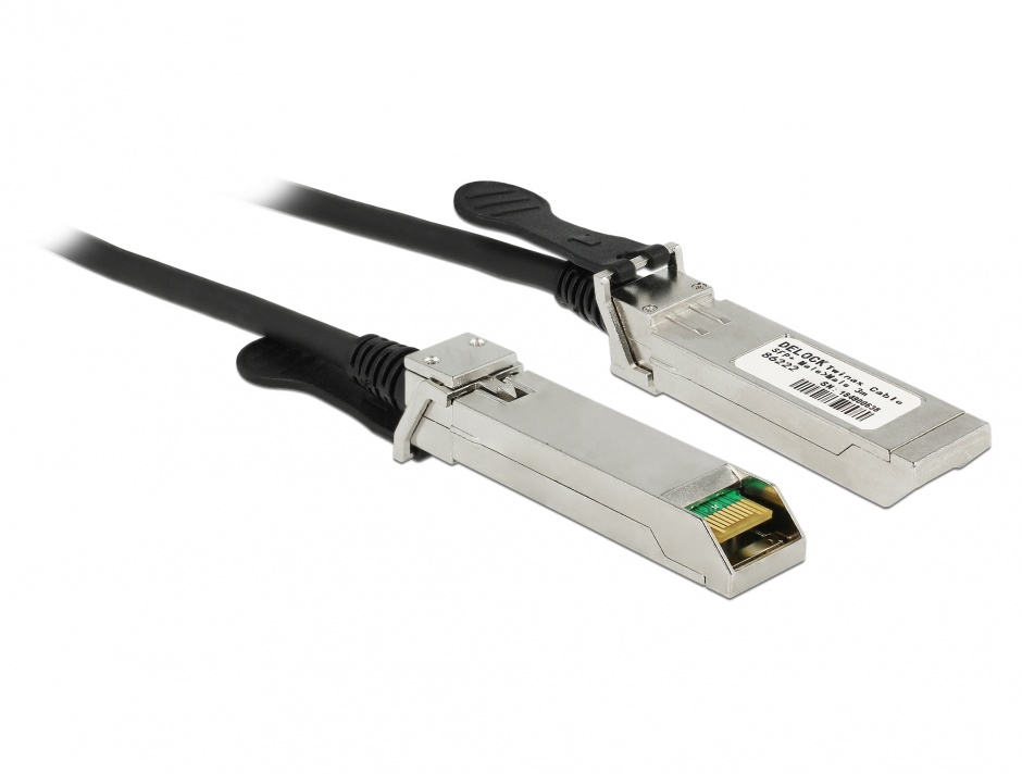 Cablu Twinax SFP+ T-T 3m, Delock 86222 -3M imagine noua 2022