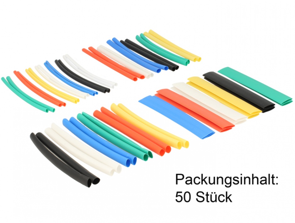 Tuburi termocontractabile colorate 50 buc/set, Delock 86279 86279
