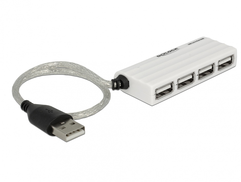 HUB USB 2.0 4 porturi, Delock 87445 conectica.ro
