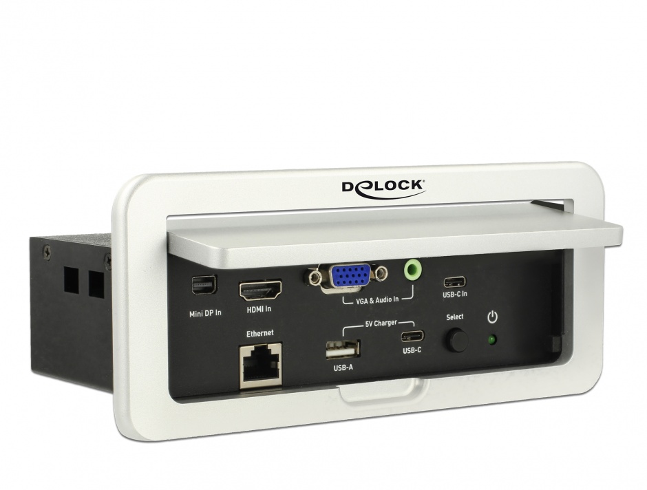 Convertor Multi audio-video (Mini Displayport, HDMI, VGA, Gigabit) la HDMI 4K 60Hz montare in masa, Delock 87733 imagine noua