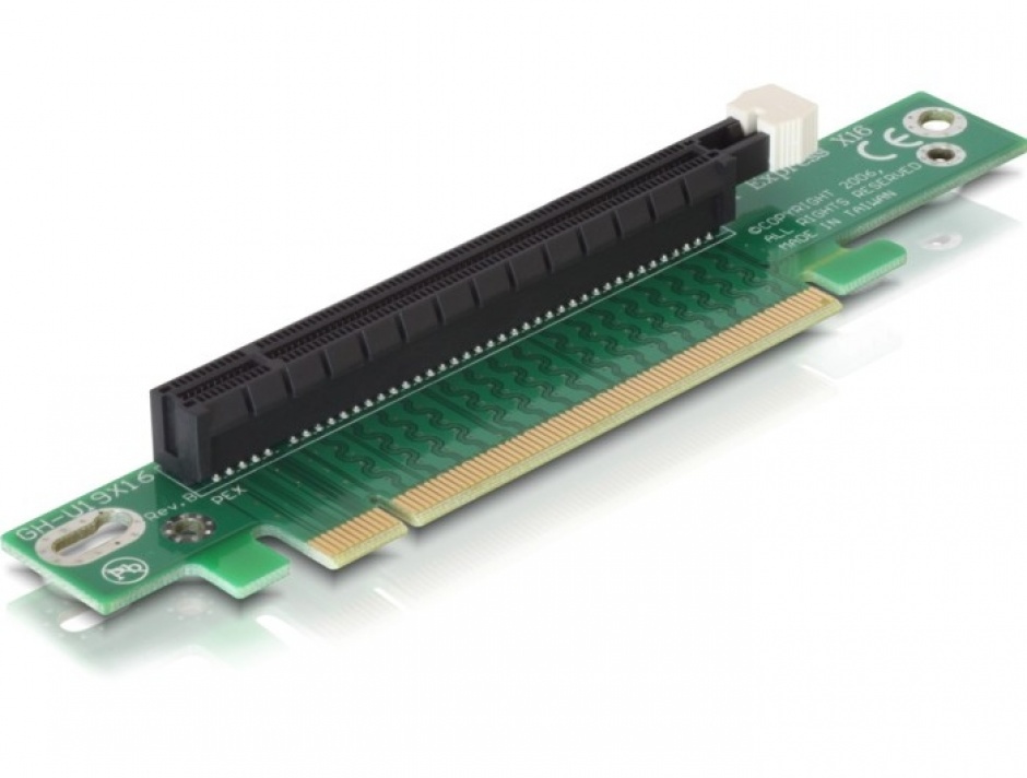 Riser card PCI Express x16 unghi 90 inserare stanga, Delock 89105 conectica.ro imagine noua tecomm.ro
